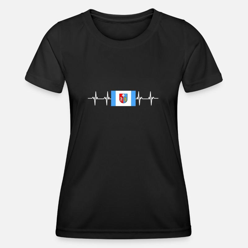 Poland Subcarpathia Flag - Women's Functional T-Shirt - black