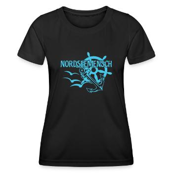Nordsee Norddeutschland Nordseeküste - Frauen Funktions-T-Shirt - Schwarz - Vorne - AI Model Female 172 light (172cm)