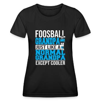 Cool Foosball Grandfather Table Soccer Player Men - Frauen Funktions-T-Shirt - Schwarz - Vorne - AI Model Female 172 light (172cm)
