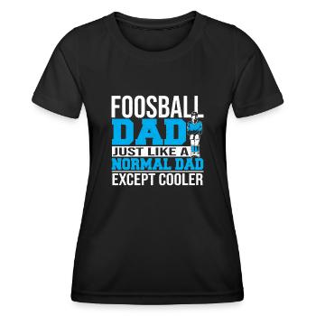 Funny Foosball Dad Men Table Soccer Player - Frauen Funktions-T-Shirt - Schwarz - Vorne - AI Model Female 172 light (172cm)