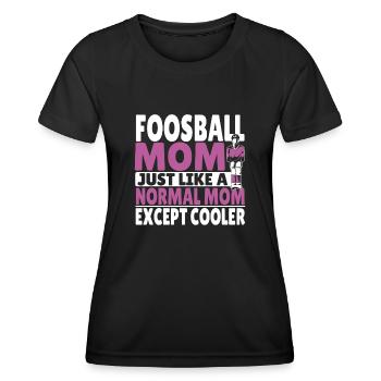 Table Soccer Player Mom Women Foosball Mother - Frauen Funktions-T-Shirt - Schwarz - Vorne - AI Model Female 172 light (172cm)