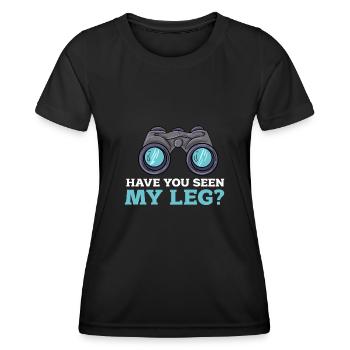Ein Bein Witz Humor Geschenk - Frauen Funktions-T-Shirt - Schwarz - Vorne - AI Model Female 172 light (172cm)