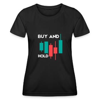 Investment Strategy Buy And Hold - Women's Functional T-Shirt - black - Front - AI Model Female 172 light (172cm)