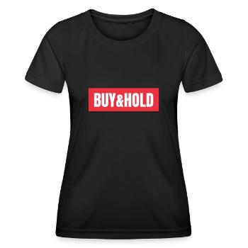 Investment Strategy Buy And Hold - Women's Functional T-Shirt - black - Front - AI Model Female 172 light (172cm)