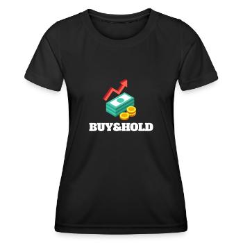 Investment Strategy Buy And Hold - Women's Functional T-Shirt - black - Front - AI Model Female 172 light (172cm)