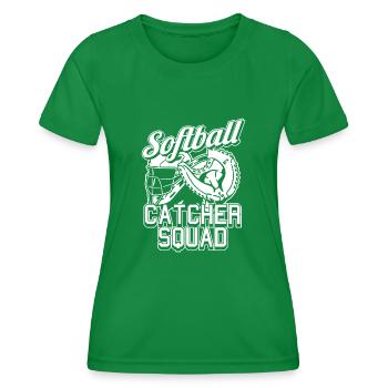 Softball Squad - Women's Functional T-Shirt - kelly green - Front - AI Model Female 172 dark (172cm)