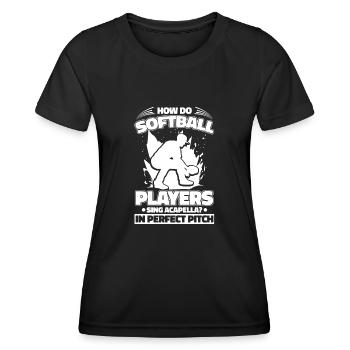 Terrain de softball - T-shirt sport Femme - noir - Devant - AI Model Female 172 light (172cm)