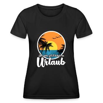 Urlaub Sommerurlaub Urlauber - Frauen Funktions-T-Shirt - Schwarz - Vorne - AI Model Female 172 light (172cm)