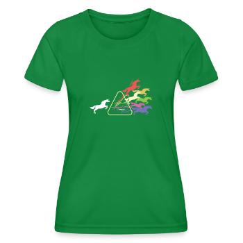 Prism Unicorn Light Triangle Light Spectrum - T-shirt sport Femme - vert - Devant - AI Model Female 172 dark (172cm)