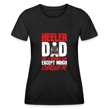 Australian Cattle Dog Red Blue Heeler - Frauen Funktions-T-Shirt - Schwarz - Vorne - AI Model Female 172 light (172cm)