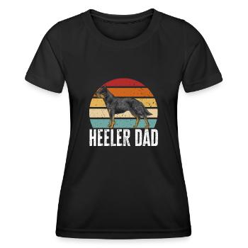 Australian Cattle Dog Red Blue Heeler - Frauen Funktions-T-Shirt - Schwarz - Vorne - AI Model Female 172 light (172cm)