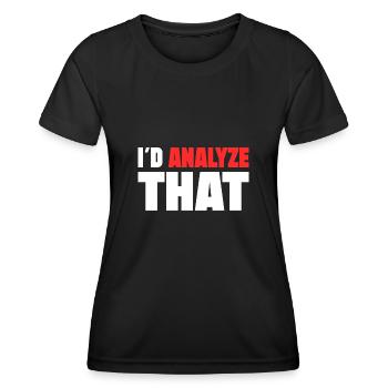 J’analyse cette idée de cadeau de criminologie médico-légale - T-shirt sport Femme - noir - Devant - AI Model Female 172 light (172cm)