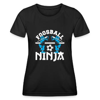 Foosball Ninja Cool Table Soccer Player - Frauen Funktions-T-Shirt - Schwarz - Vorne - AI Model Female 172 light (172cm)