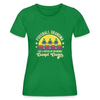 Foosball Grandmother Retro Table Soccer Vintage Wo - Frauen Funktions-T-Shirt - Kelly Green - Vorne - AI Model Female 172 dark (172cm)