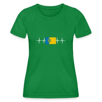 Ciudad de Mexico City Flag - Women's Functional T-Shirt - kelly green - Front - AI Model Female 172 dark (172cm)