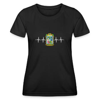 Drapeau mexicain mexicain Puebla - T-shirt sport Femme - noir - Devant - AI Model Female 172 light (172cm)
