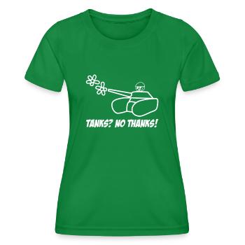 Pacifistes Symbole de paix Paix - T-shirt sport Femme - vert - Devant - AI Model Female 172 dark (172cm)