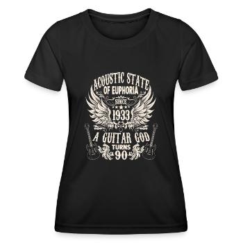 musician birthday guitarist rocker born 1933 - Frauen Funktions-T-Shirt - Schwarz - Vorne - AI Model Female 172 light (172cm)