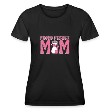 Mère putois furet - T-shirt sport Femme - noir - Devant - AI Model Female 172 light (172cm)