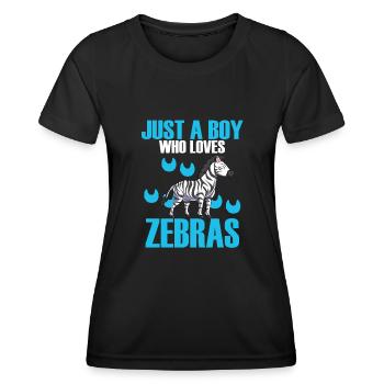 Zebra - Frauen Funktions-T-Shirt - Schwarz - Vorne - AI Model Female 172 light (172cm)