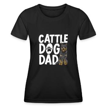 Australian Cattle Dog Red Blue Heeler - Frauen Funktions-T-Shirt - Schwarz - Vorne - AI Model Female 172 light (172cm)