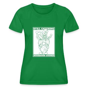 Pilzsammler Pilze Lustig Pilzzwerg - Frauen Funktions-T-Shirt - Kelly Green - Vorne - AI Model Female 172 dark (172cm)
