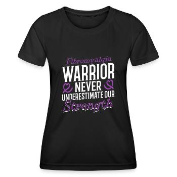 Fibromyalgia Warrior Never Underestimate - Women's Functional T-Shirt - black - Front - AI Model Female 172 light (172cm)