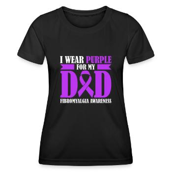 Fibromyalgia Awareness I Wear Purple For - Women's Functional T-Shirt - black - Front - AI Model Female 172 light (172cm)