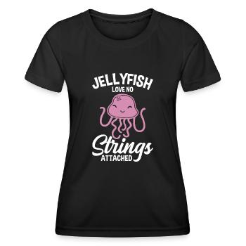 Méduses Méduses Ocean Sea Life Motif - T-shirt sport Femme - noir - Devant - AI Model Female 172 light (172cm)