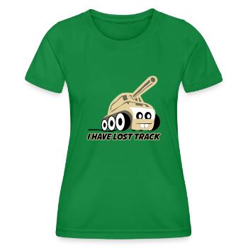 Tank Main Battle Tank Funny Tank Chain - T-shirt sport Femme - vert - Devant - AI Model Female 172 dark (172cm)
