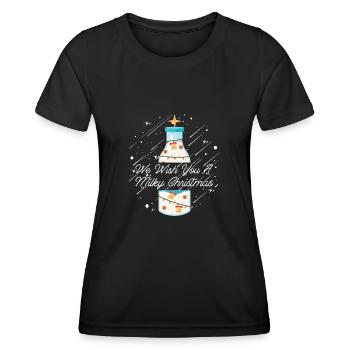 Lait de vache Panier de lait de Noël - T-shirt sport Femme - noir - Devant - AI Model Female 172 light (172cm)