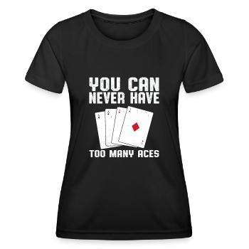 Vous ne pouvez jamais avoir trop d’as cartes Poker Aces - T-shirt sport Femme - noir - Devant - AI Model Female 172 light (172cm)
