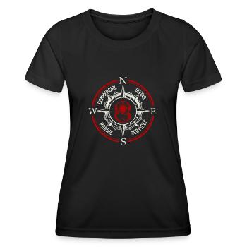 Services de plongée maritime commerciale - T-shirt sport Femme - noir - Devant - AI Model Female 172 light (172cm)