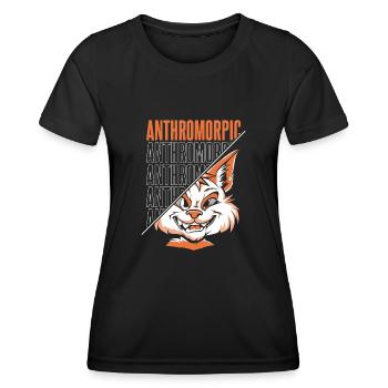 Furry Fandom Fursuits - Women's Functional T-Shirt - black - Front - AI Model Female 172 light (172cm)