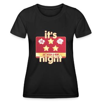 Es ist Scratch And Win Night - Frauen Funktions-T-Shirt - Schwarz - Vorne - AI Model Female 172 light (172cm)