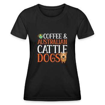 Australian Cattle Dog Red Blue Heeler - Frauen Funktions-T-Shirt - Schwarz - Vorne - AI Model Female 172 light (172cm)