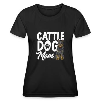 Australian Cattle Dog Red Blue Heeler - Frauen Funktions-T-Shirt - Schwarz - Vorne - AI Model Female 172 light (172cm)