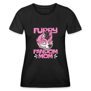 Furry Fandom Fursuits Mom - Women's Functional T-Shirt - black - Front - AI Model Female 172 light (172cm)