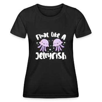 Méduses Méduses Ocean Sea Life Motif - T-shirt sport Femme - noir - Devant - AI Model Female 172 light (172cm)