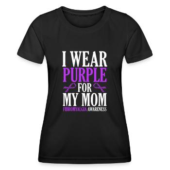 Fibromyalgia Awareness I Wear Purple For Mine - Women's Functional T-Shirt - black - Front - AI Model Female 172 light (172cm)