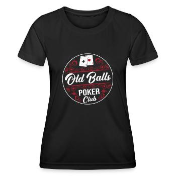 Old Balls Poker Club Playing Cards Bluff Grandpa - Frauen Funktions-T-Shirt - Schwarz - Vorne - AI Model Female 172 light (172cm)
