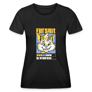 Furry Fandom Fursuits - Women's Functional T-Shirt - black - Front - AI Model Female 172 light (172cm)