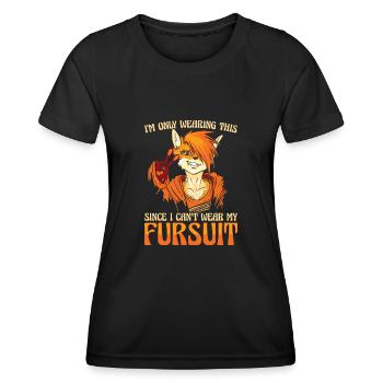 Furry Fandom Fursuits Funny - Women's Functional T-Shirt - black - Front - AI Model Female 172 light (172cm)
