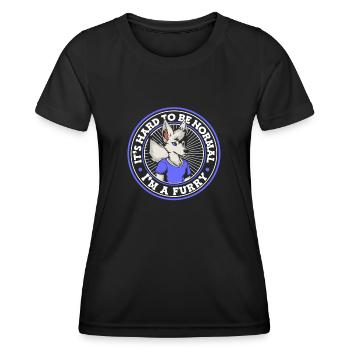 Furry Fandom Fursuits Fox - Women's Functional T-Shirt - black - Front - AI Model Female 172 light (172cm)