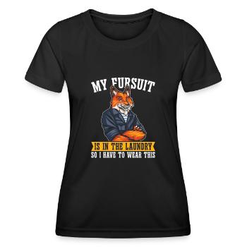 Furry Fandom Fursuits Funny - Women's Functional T-Shirt - black - Front - AI Model Female 172 light (172cm)