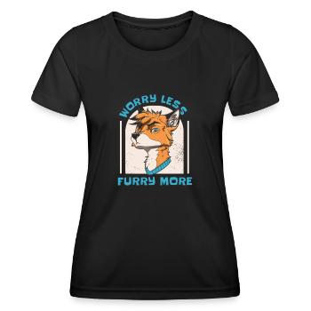 Furry Fandom Fursuits Funny - Women's Functional T-Shirt - black - Front - AI Model Female 172 light (172cm)