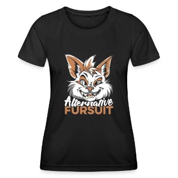 Furry Fandom Fursuits - Women's Functional T-Shirt - black - Front - AI Model Female 172 light (172cm)