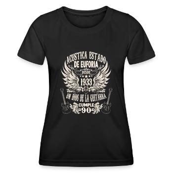músico cumpleaños guitarrista rockero nacido en - Frauen Funktions-T-Shirt - Schwarz - Vorne - AI Model Female 172 light (172cm)