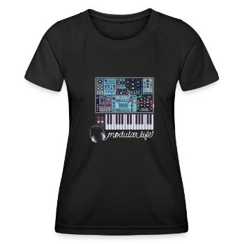 Modular Life Electronic Musical Synthesizer - Women's Functional T-Shirt - black - Front - AI Model Female 172 light (172cm)