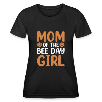 Mama Of The Bee Day Girl Bee Birthday Party Theme - Women's Functional T-Shirt - black - Front - AI Model Female 172 light (172cm)